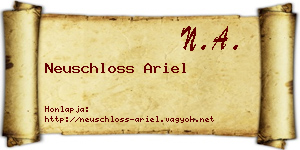 Neuschloss Ariel névjegykártya